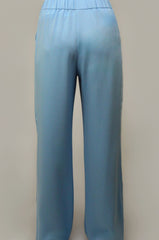 wide leg trousers Zina Wide Leg Trousers in soft blue with elegant tailoring and comfortable fit.